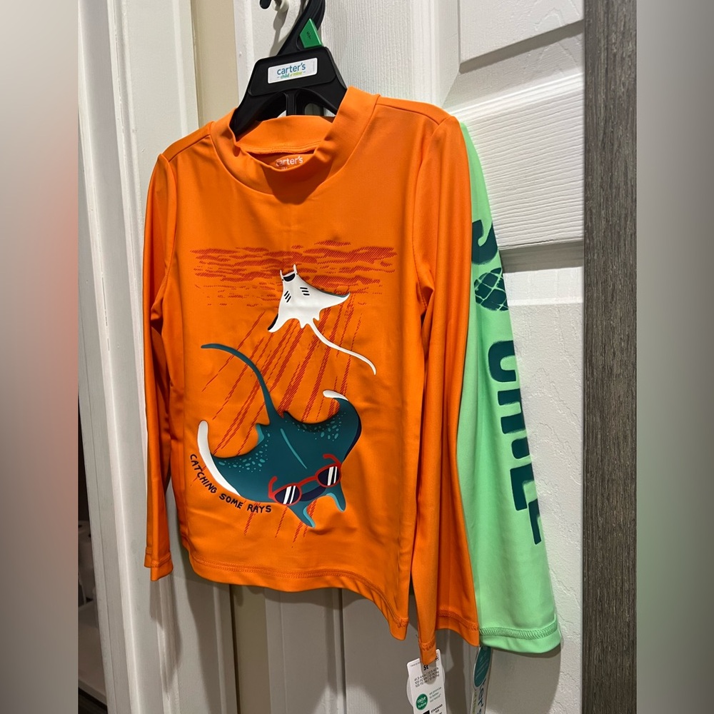Boys carters 5t swim shirts